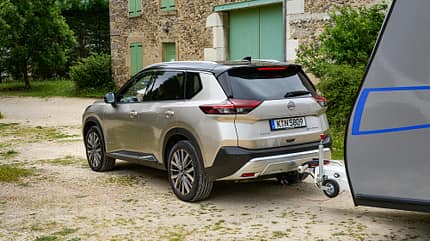 Nissan X-Trail e-Power, Heckansicht, Anhängekupplung
