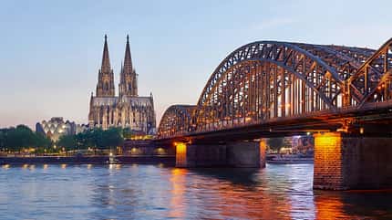 Hohenzollerbrücke, Rhein, Kölner Dom, Fluss