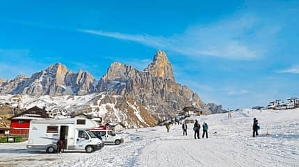 Dolomiten, Camping, Winter, Ski, Österreich, Italien Dolomiten im Winter