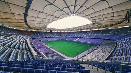 Fußball, Volksparkstadion, Hamburger SV, Tribünen Fußball, Volksparkstadion, Hamburger SV, Tribünen