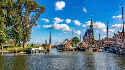Hafen, Wasser, Boot, Hauptturm, BŠume, HŠuser, Himmel
