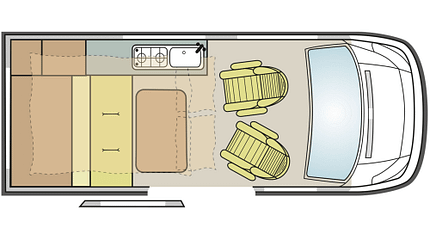 yucon, kompaktcamper, vergleich Yucon - Grundriss