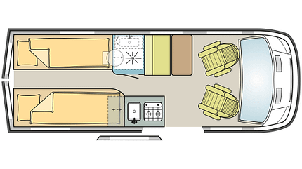 Karmann vs LMC Vergleichstest Vergleichstest Karmann vs LMC: LMC Innovan 592 Grundriss