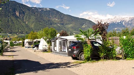 Campingplatz-Tipp: Südtirol Schlosshof Resort: Kiesplatz