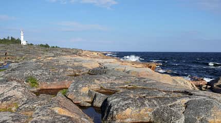 KŸste, Leuchtturm, Himmel, Felsen KŸste, Leuchtturm, Himmel, Felsen