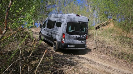 Sunlight Cliff 4x4, Ford Transit, Offroad-Campingbus, Praxistest Sunlight Cliff 4x4 Ford Transit Abbruch