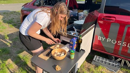Pössl Campstar Dauertester, Kochen im Freien