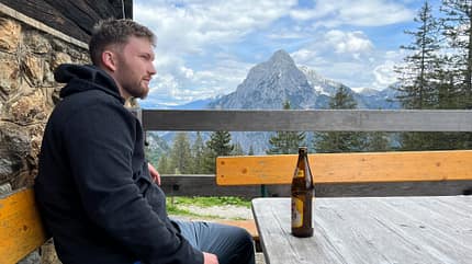 Gesäuse, Pause auf der Mödlinger Hütte Gesäuse, Pause auf der Mödlinger Hütte