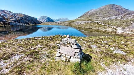 Landschaft, Teich, Berge, Himmel Landschaft, Teich, Berge, Himmel