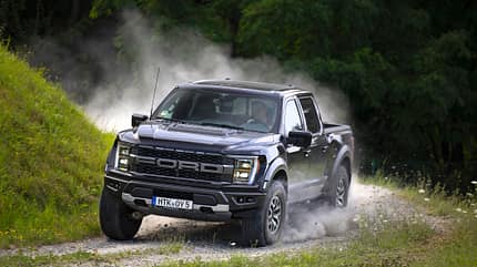 F-150 Raptor, Hügel, Gras, Staub F-150 Raptor, Hügel, Gras, Staub