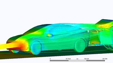 Polydrops, CFD, Aerodynamik, Windkanal Mithilfe der Computational Fluid Dynamics (CFD) Analyse simulierte das Unternehmen im virtuellen Raum einen Windkanal und berechnete darin die Widerstände mehrerer Gespanne.