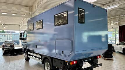 Wilde Expedition-Truck, Hinteransicht Wilde Expedition-Truck, Hinteransicht