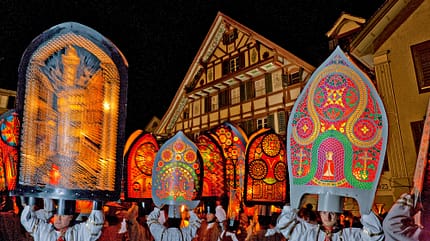 Tradition, Klausjagen, Menschen, Lichter, HŠuser Tradition, Klausjagen, Menschen, Lichter, HŠuser