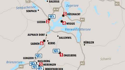 Digitale Karte, Schweiz, CampingplŠtze Digitale Karte, Schweiz, CampingplŠtze