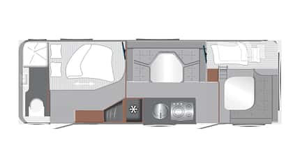 Wohnwagen, LMC, Sonderedition, Kinderzimmer, RS-Edition, VIP, Wohnbereich, Rundsitzgruppe, Grundriss RS-Edition VIP 710 K (2025) Grundriss