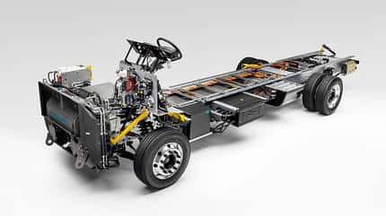 Thor Hybrid Class A Test-Fahrzeug, E-Wohnmobil, Elektro, Prototyp Thor Hybrid Class A Fahrgestell
