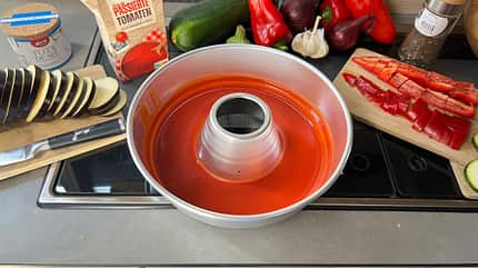 Campingküche, Ratatouille, Omnia, Bildanleitung, Tomaten Passata Campingküche Ratatouille aus dem Omnia mit Bildanleitung Tomaten