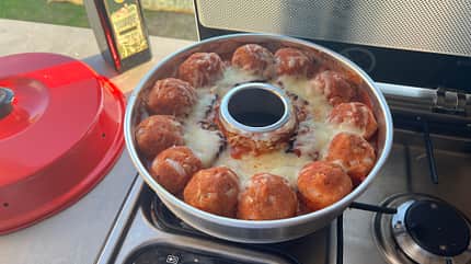 Campingküche, Ratatouille, Omnia, Bildanleitung, Omnia zu, kocht Campingküche Ratatouille aus dem Omnia mit Bildanleitung Omnia auf dem Ofen