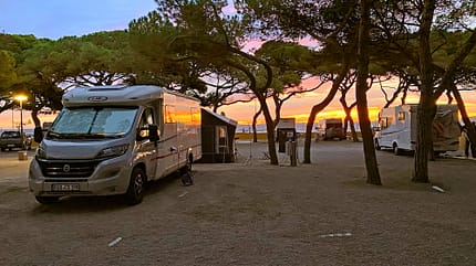 Winter, Spanien, Ueberwintern Winter in Spanien f Camping