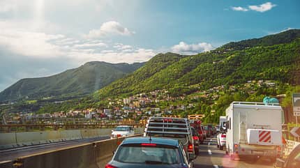 Reisemobil beladen Reiseverkeher