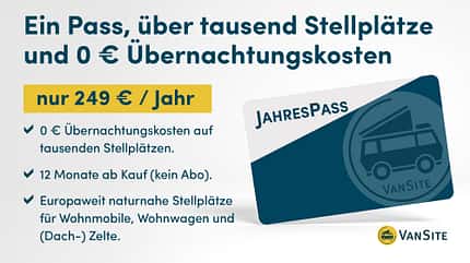VanSite Stellplatz JahresPass 249EURO VanSite Stellplatz JahresPass 249EURO