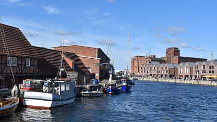 Hafen von Wismar, Wohnmobilpark Westhafen Hafen von Wismar, Wohnmobilpark Westhafen