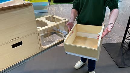 Re:van, re:van, Campingbus, modularer Ausbau re:van MAN TGE Bauelement