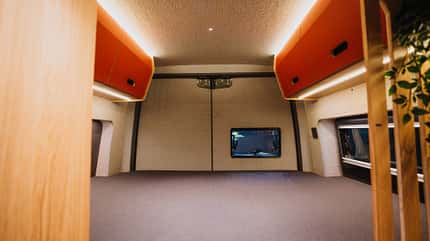 Vagabond Vans, Vabo Vision Copenhagen, Campingbus, Messe, Farben, Interieur, Beleuchtung Vabo Vision Copenhagen auf der CMT 2025 Beleuchtung indirekt