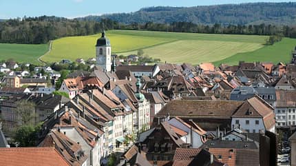f_Jura, Altstadt, Vogelperspektive, Porrentruy, Jura f_Jura_Altstadt