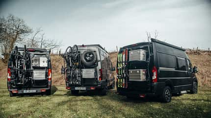 KITTBackrack+, modularer Heckträger für Campingbusse, Fahrradträger, Skiträger, Stauraumerweiterung, Erwin Hymer Gruppe KITT Backrack+ modularer Heckträger Campingbusse