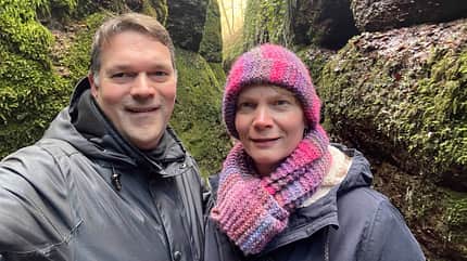 Porträt, Pärchen, Wandern Porträt, Pärchen, Wandern