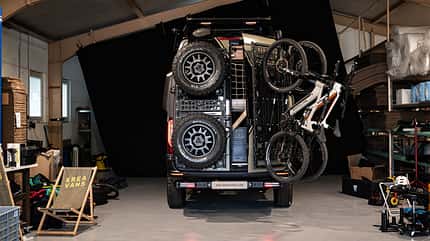 Modularer Heckträger, Campingbus, Kreavans DSRT, Fahrradträger, Skiträger, Transportboxen Modularer Heckträger, Campingbus, Kreavans DSRT