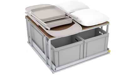 Euroboxen, Zubehör. Stauraum, optimieren, Schwerlastauszug, Tinobu, Heckgarage, breit Tinobu Schwerlastauszug, Heckgarage 80 cm breit