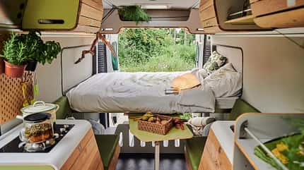Campingbus, Module, Möbelmodule, modularer Ausbau, Bett Modularer Beispiel-Ausbau von Vanjorn, Bett