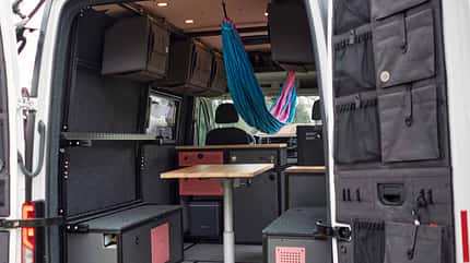 Campervan, Selbstausbau, Innenaufnahme Campervan, Selbstausbau, Innenaufnahme