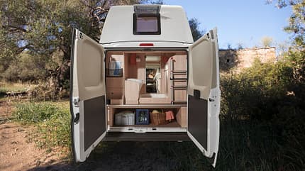 Pössl, Concorce Compact, Campingbus, Hochdachkombi, 5,40, Heck, Heckbad Pössl Concorde Compact Heck