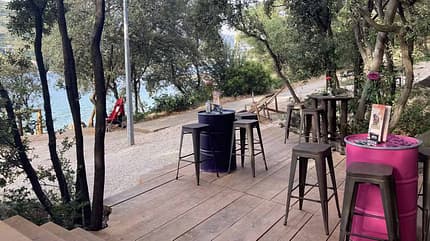 Strandbar, Barhocker, Meer Strandbar, Barhocker, Meer