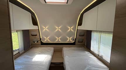 Tabbert Pantiga Finest Edition, 2026, Beleuchtung, Bett Tabbert Pantiga Finest Edition, 2026, Beleuchtung, Bett