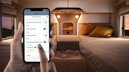 Hymer, Hymer Connect App, Smart Mobility, Wohnraumbeleuchtung, Wohmobil Hymer, Hymer Connect App, Smart Mobility, Wohnraumbeleuchtung, Wohmobil