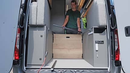 Heck, Stauraum, Pössl, Roadstar XT, Transport Heckstauraum, Mann