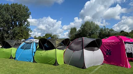 dauertest, dreamer cap land, camping mit hund Zeltstadt