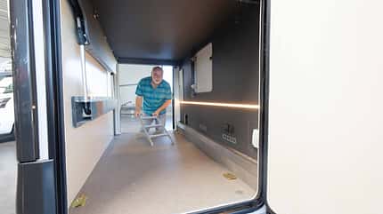 Heck, Heckgarage, Transport, Stauraum, Mann Mobilvetta Kea, Heckgarage