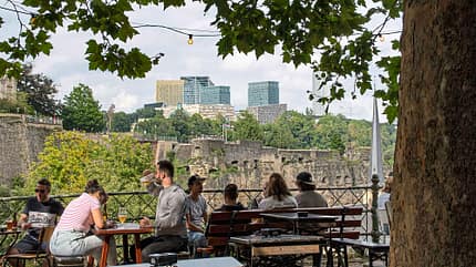 Luxemburg, Hauptstadt, Cafe f_Luxemburg_Mosel_Luxemburg