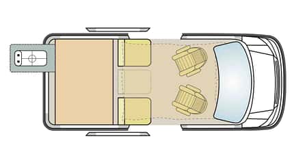 VW California Beach, Grundriss VW California Beach, Grundriss