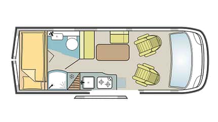 Campingbus, Familie Grundriss, Campingbus, Familie