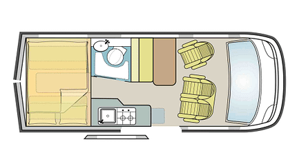 Grundriss, Campingbus, Familie
