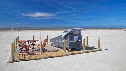 Camping, Niedersachsen, Nordseestrand, Strandkorb i_Campingplätze_Niedersachsen_Nordseestrand