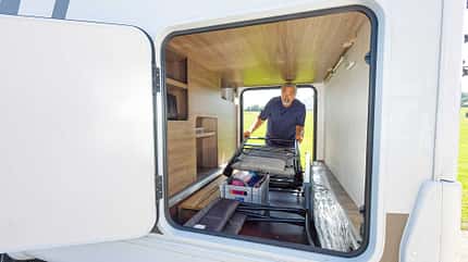 Wohnmobil, Camping, Stauraum Heckgarage, Wohnmobil, Camping, Stauraum