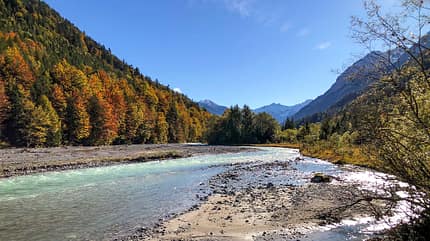 Bayern, Alpen, Camping, Ahornboden, Isar Bayern, Alpen, Camping, Ahornboden, Isar