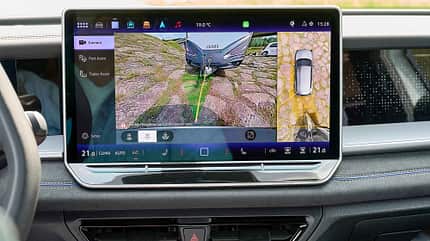 Zugwagen, VW Tayron 2.0 TDI 4Motion, Kamerabild, Display